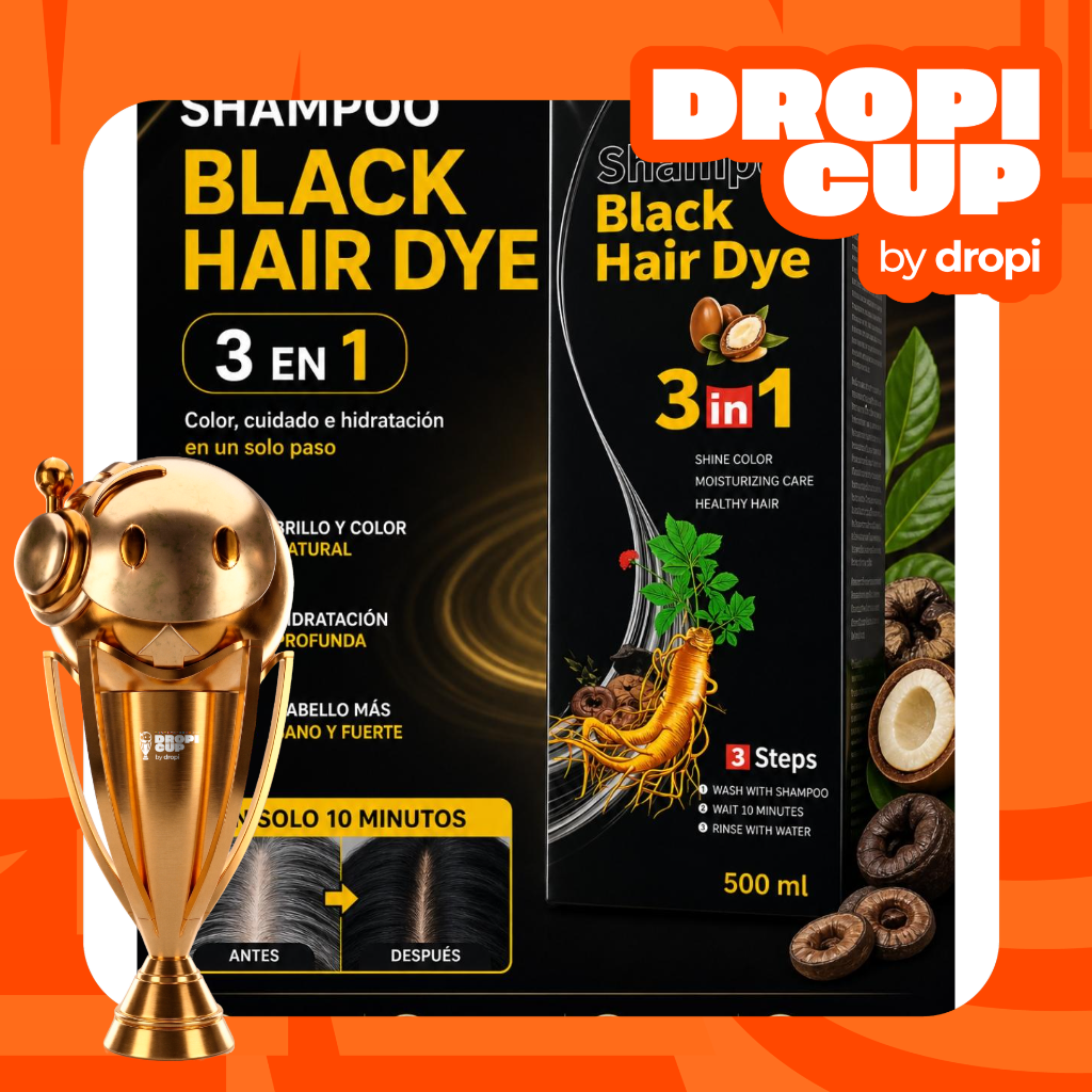 Shampoo Con Tinte Cubre Canas Negrocup