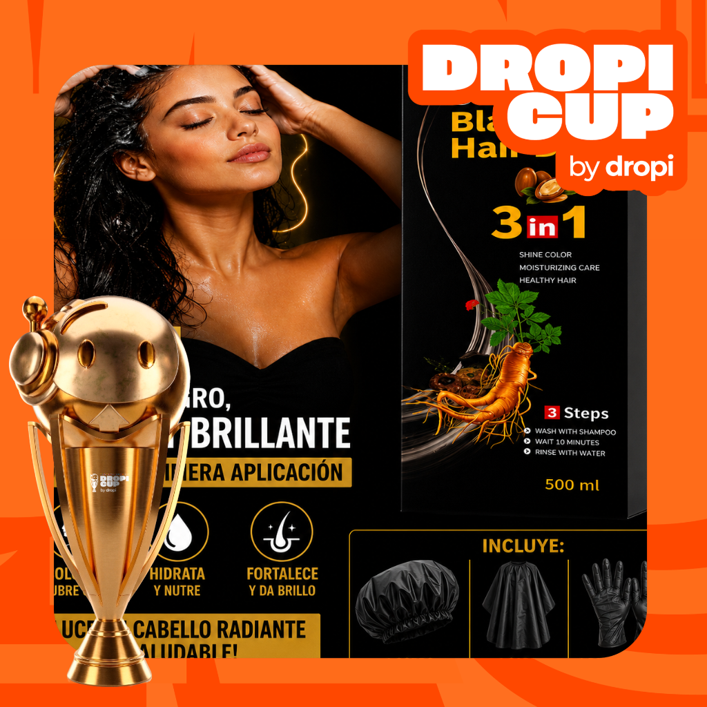 Shampoo Con Tinte Cubre Canas Negrocup